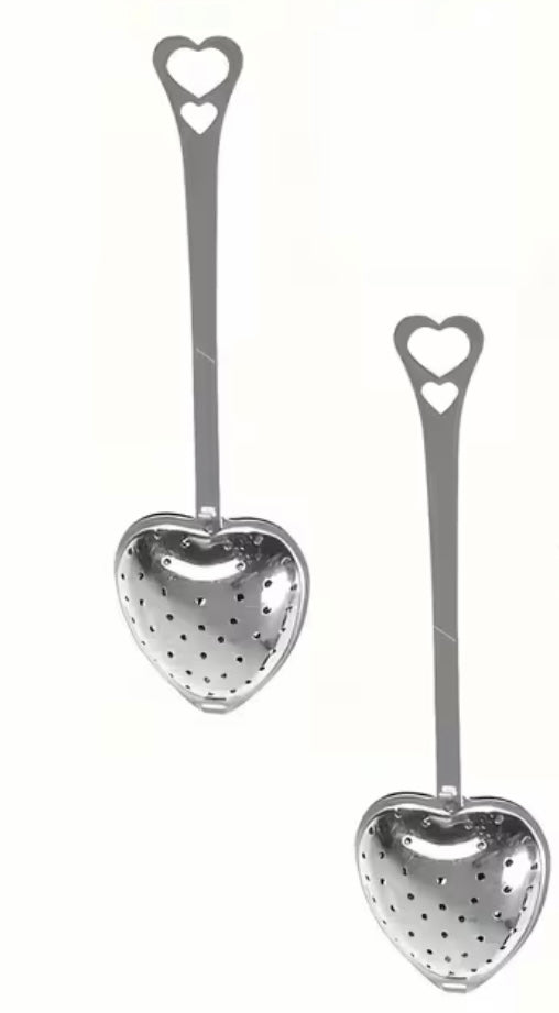 Long Handle Heart Stainless Steel Infuser